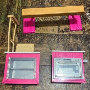 Barbie play sets Kitchen and Gymnastics Bar